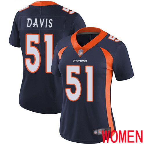 Women Denver Broncos 51 Todd Davis Navy Blue Alternate Vapor Untouchable Limited Player Football NFL Jersey